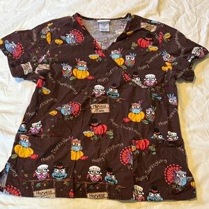 Scrubstar Brown Autumn Scrub Top